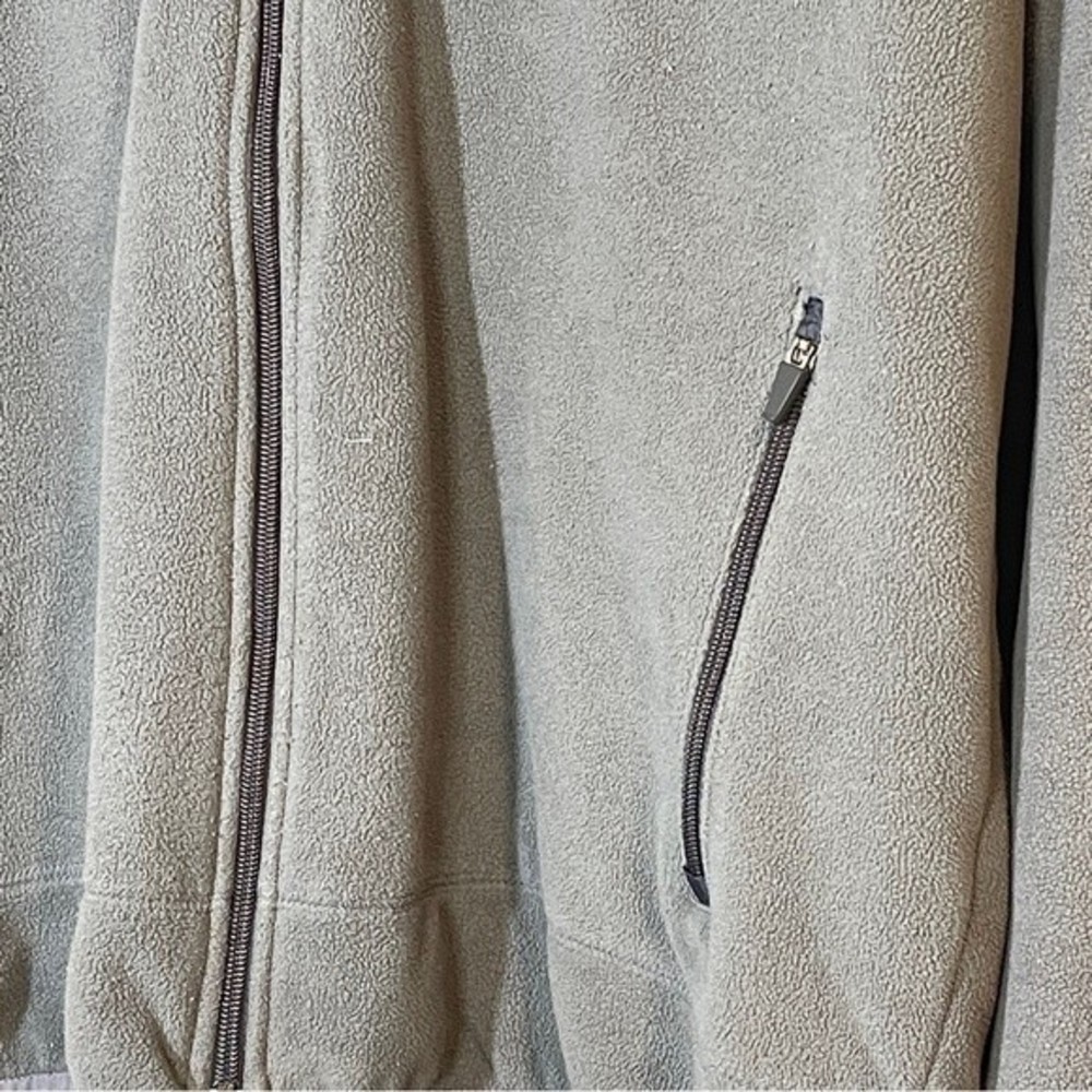 Men’s Lands’ End Fleece Zip-up Jacket Grey/Navy Size XL 46-48 - Picture 2 of 7